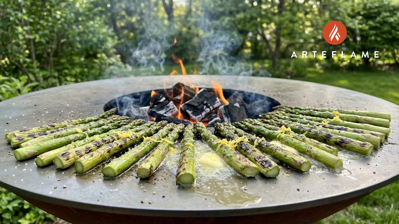 Char-Grilled New Jersey Asparagus with Zesty Lemon Butter
