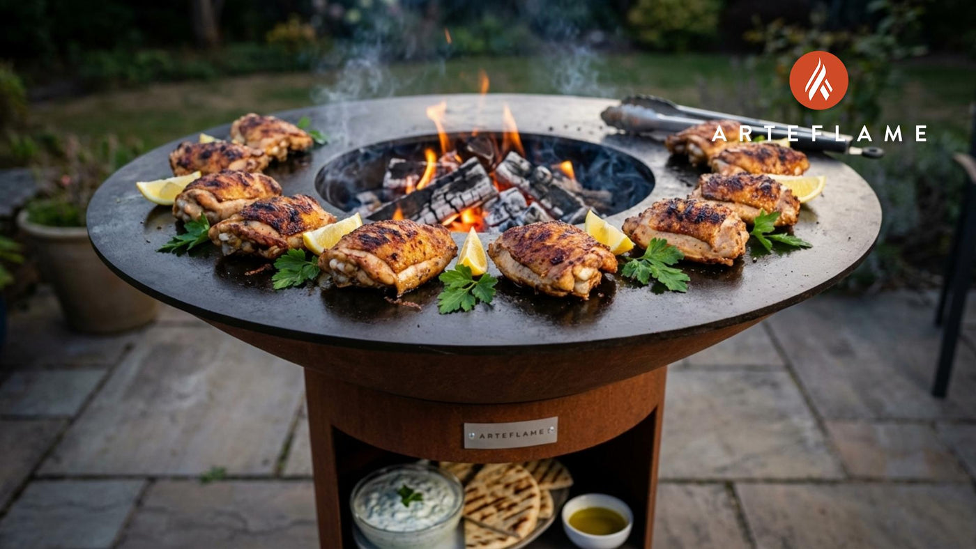 Authentic Grilled Greek Chicken Thighs on the Arteflame