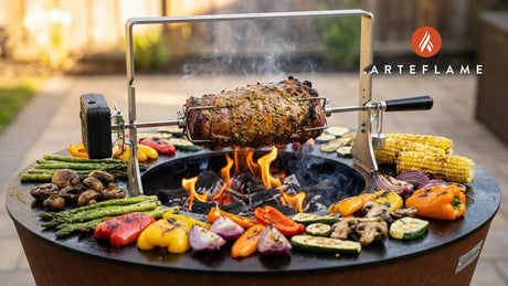 Rotisserie Beef Tenderloin with Garlic-Herb Crust on the Arteflame