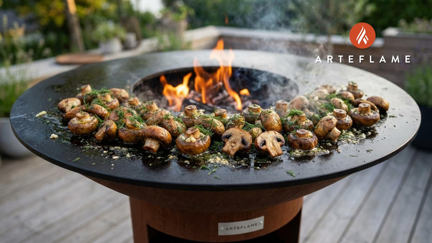 Fire-Grilled Swedish Mushrooms with Garlic & Dill
