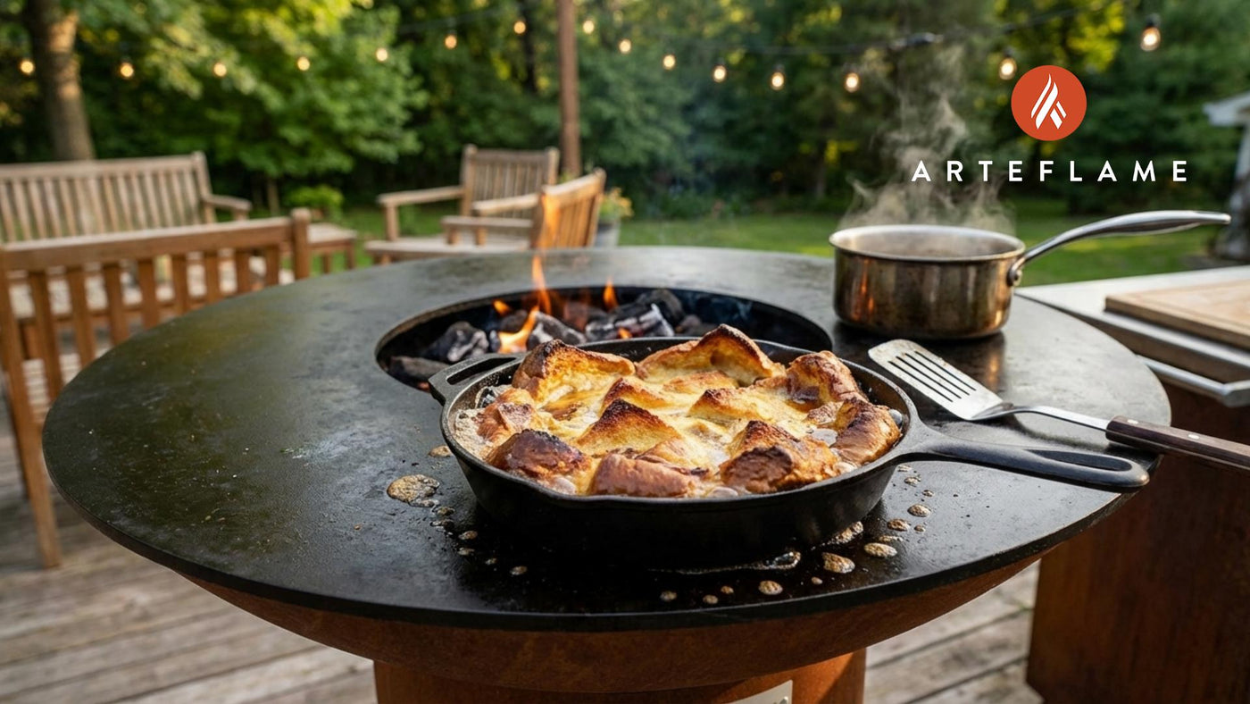 Smoked & Grilled Maryland Rye Whiskey Bread Pudding
