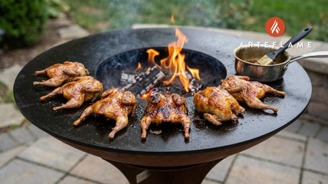 Grilled North Carolina BBQ Quail with Honey Glaze