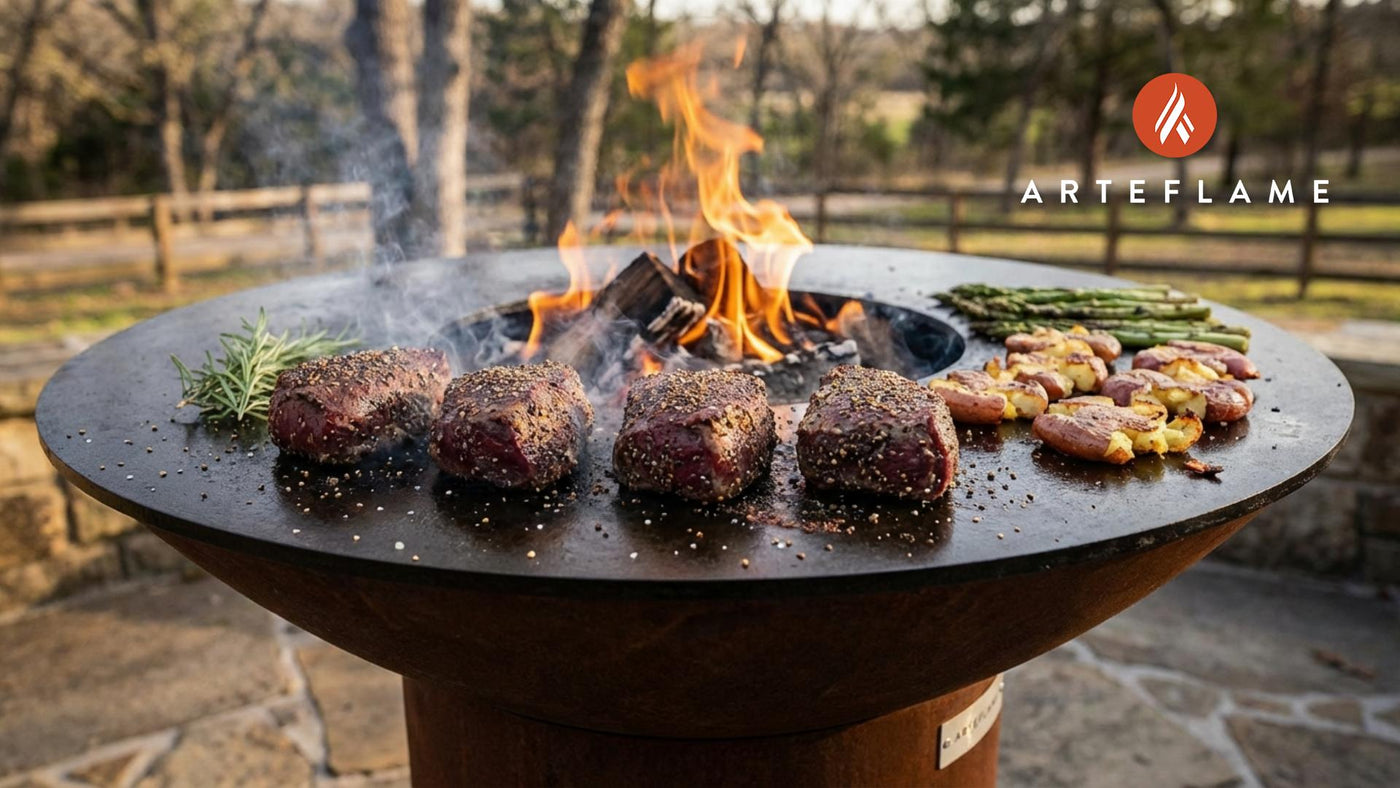 Smoky Texas-Style Grilled Venison Steaks on the Arteflame