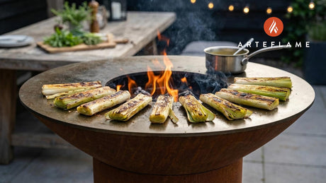 Smoky Charred Leeks with Rustic Mustard Vinaigrette