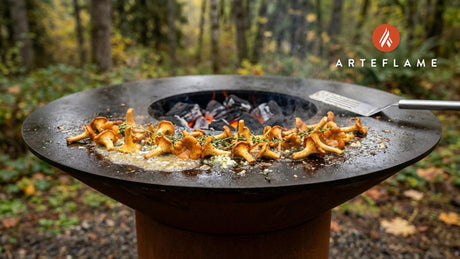 Smoky Grilled Washington Chanterelle Mushrooms with Garlic Butter