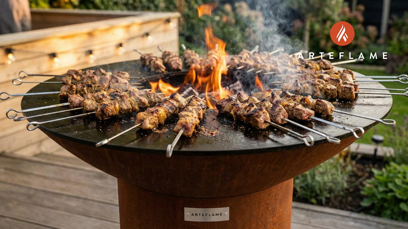 Authentic New York Style Grilled Lamb Skewers on the Arteflame