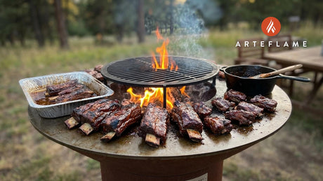 Smoky Montana Whiskey Glazed Bison Short Ribs on the Arteflame