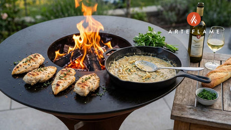 Grilled Swiss Chasselas Chicken with Creamy Wine Sauce