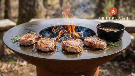Grilled Alaska Wild Boar Chops with Savory Apple Cider Glaze