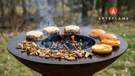 Grilled Minnesota Bison Burgers with Wild Mushrooms
