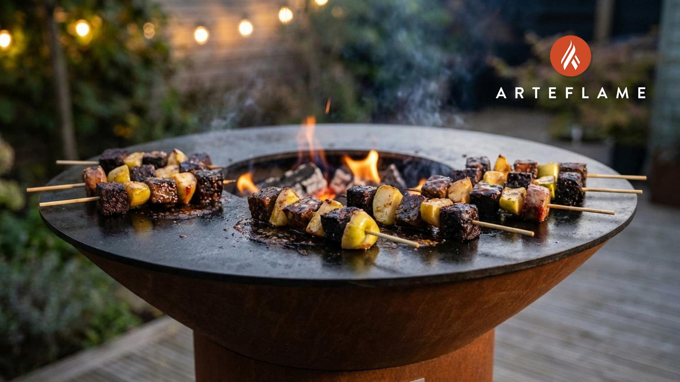 Savory Scottish Grilled Black Pudding and Apple Skewers Recipe