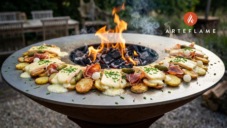 Grilled French Raclette Potatoes with Prosciutto & Cornichons