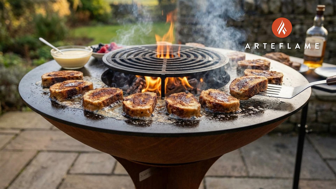 Crispy Grilled Cloutie Dumpling Slices: A Scottish Delight on the Arteflame
