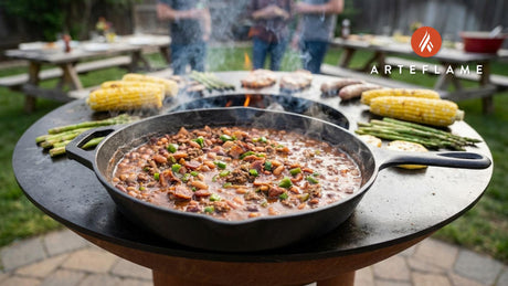 Smoky Texas Cast Iron Cowboy Beans for the Arteflame Grill
