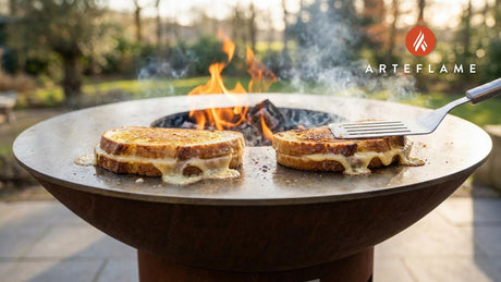 The Ultimate Wisconsin Grilled Gouda & Ham Sandwich for the Arteflame Grill