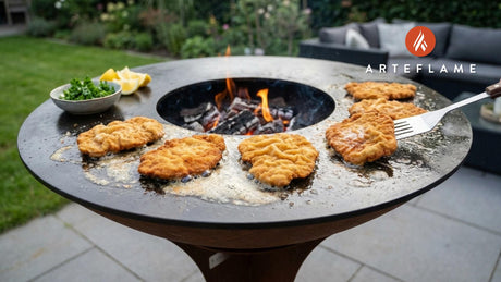Authentic Austrian Grilled Wiener Schnitzel on the Arteflame