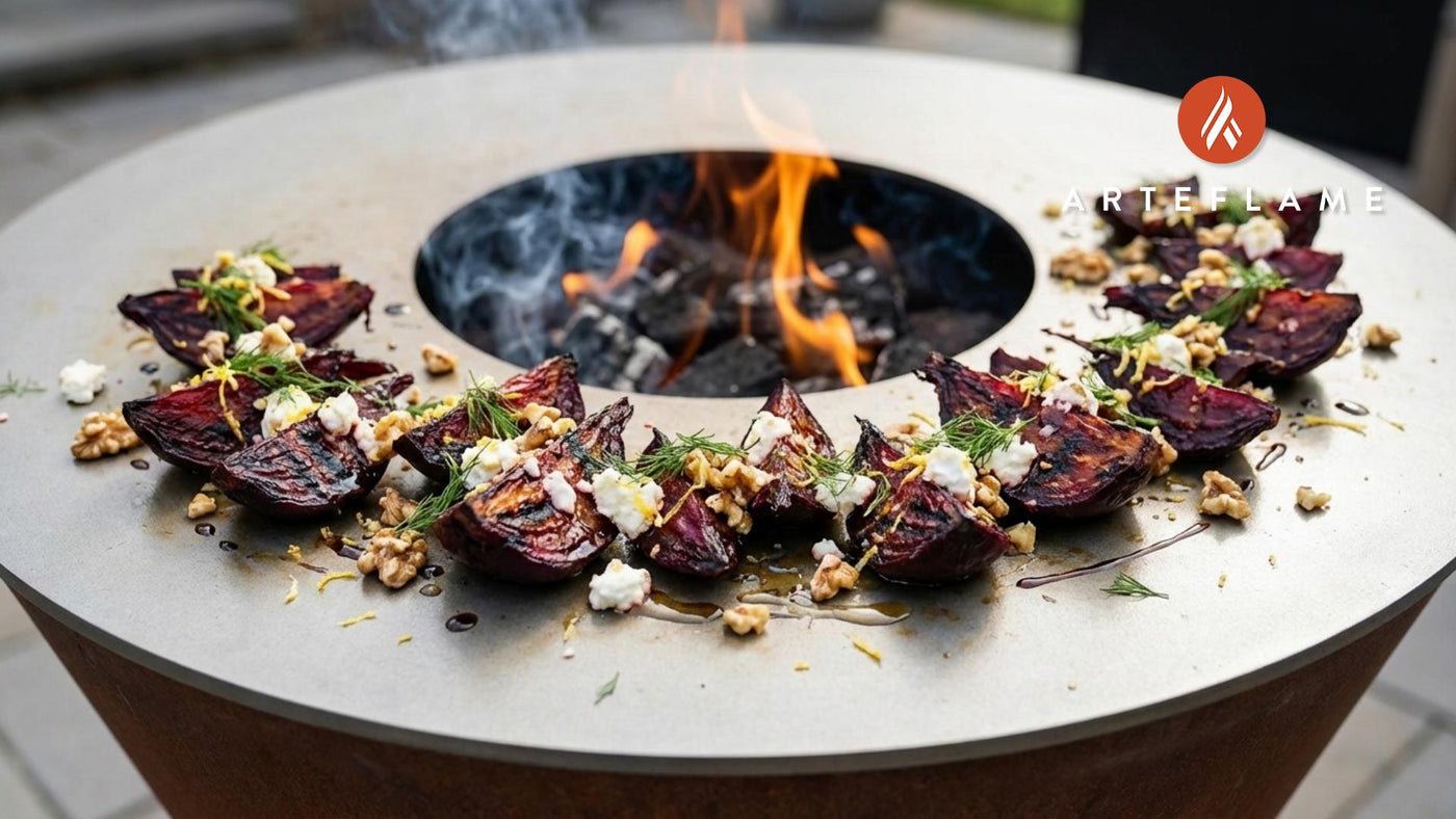 Swedish Smoky Grilled Beets with Whipped Goat Cheese