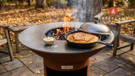 Smoky North Carolina Charred Cornbread with Whipped Honey Butter