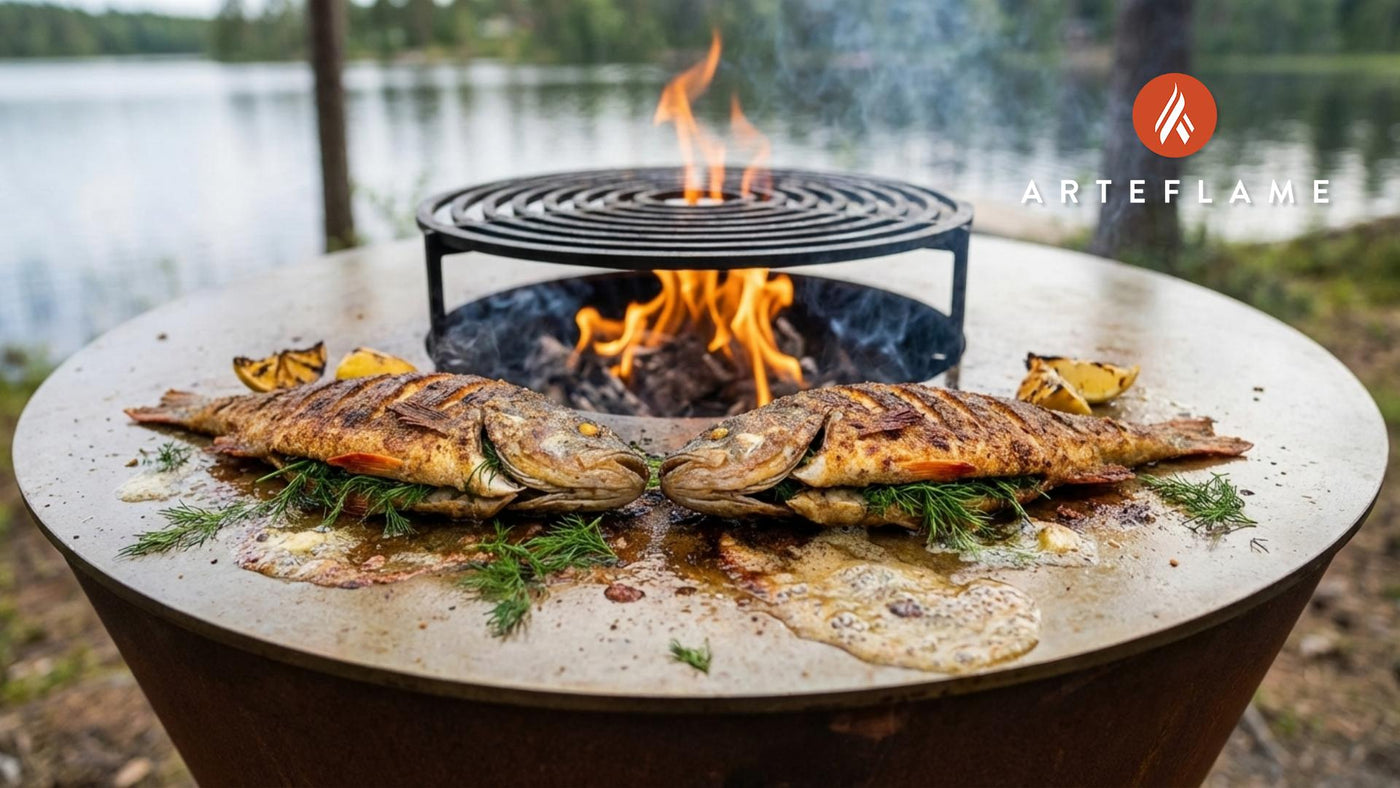 Authentic Finnish-Style Grilled Whole Perch on the Arteflame