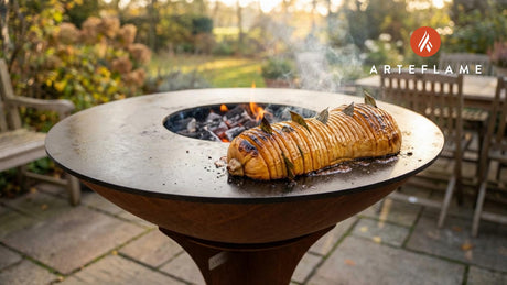 Grilled Hasselback Butternut Squash with Bay Leaves