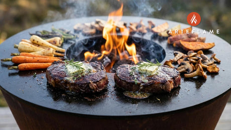 Savory Grilled Muskox Steaks with Garlic Herb Butter