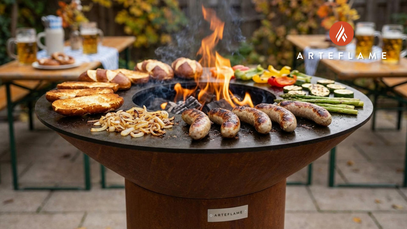 Grilled Bratwurst & Pretzel Buns (Oktoberfest) | Arteflame