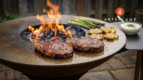 Delaware Style Fire-Grilled Steak with Zesty Horseradish Cream