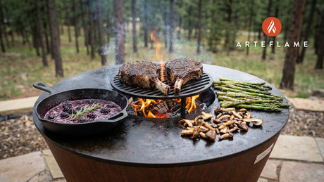 Oregon Ribeye Steak Recipe with Coffee Rub & Blackberry Sauce for Arteflame Grill