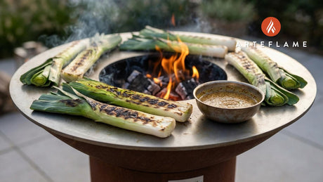 Smoky Charred Leeks with Tangy Mustard Dressing | Arteflame Grill Recipe