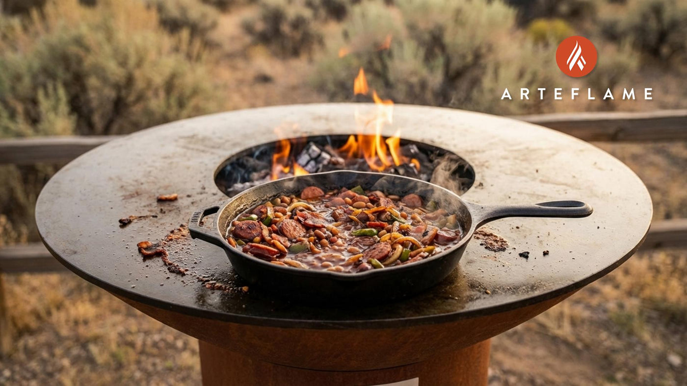 Authentic Nevada Cowboy Grilled Beans & Sausage Recipe for the Arteflame
