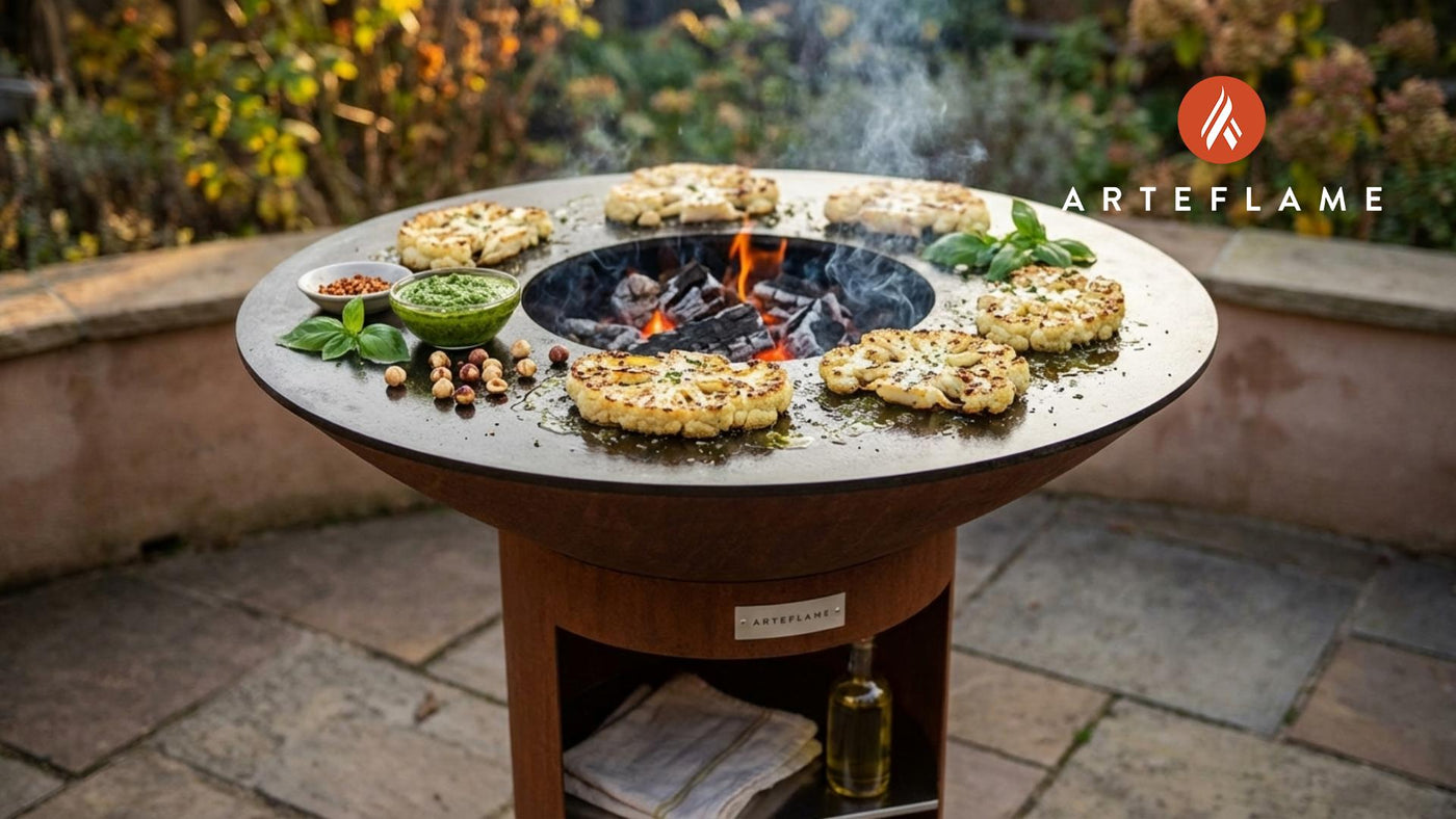 Italian Grilled Cauliflower Steaks with Hazelnut Pesto