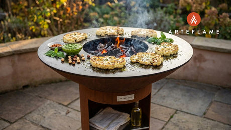 Italian Grilled Cauliflower Steaks with Hazelnut Pesto