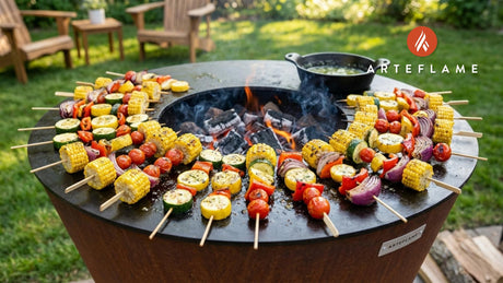 Grilled Michigan Veggie Skewers with Garlic Herb Butter
