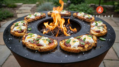 Spicy Grilled Nduja Crostini with Burrata and Hot Honey