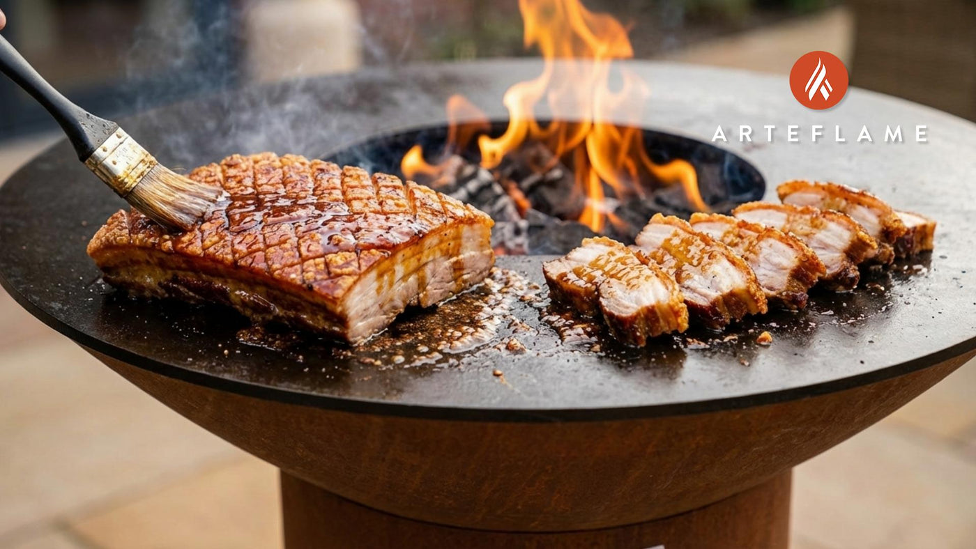 Crispy Pork Belly with Sticky Honey‑Garlic Glaze
