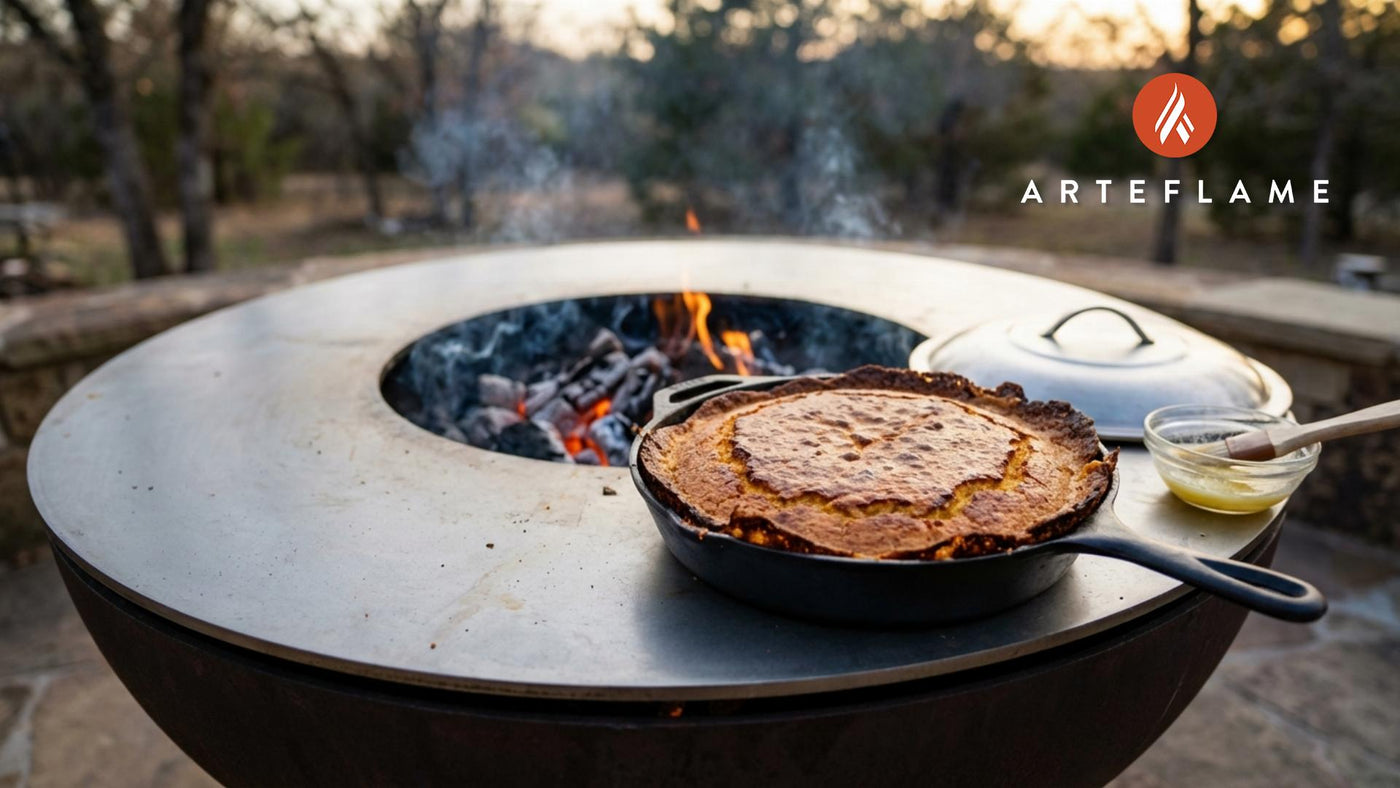 Smoky Oklahoma Crispy Skillet Cornbread Recipe for Arteflame