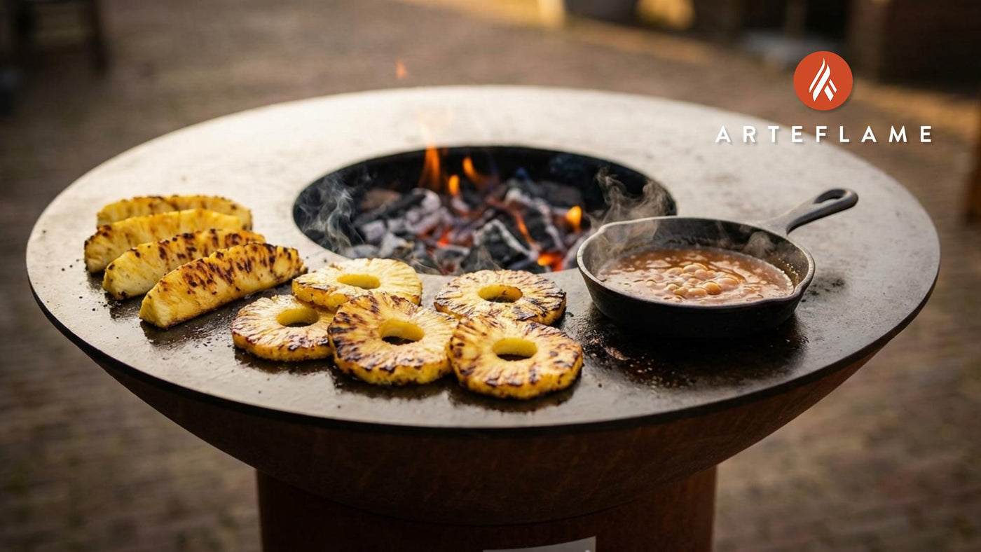 Grilled Pineapple with Rum Caramel Sauce