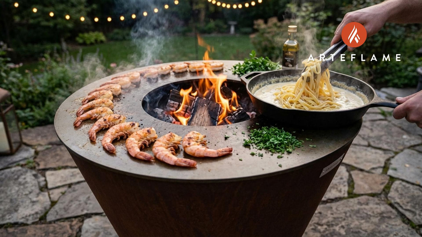 Luxurious Grilled Shrimp Truffle Alfredo Recipe on the Arteflame