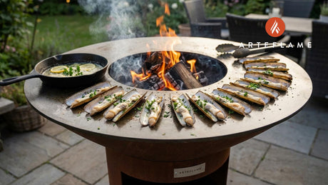 Smoky Grilled Rhode Island Razor Clams with Garlic Herb Butter