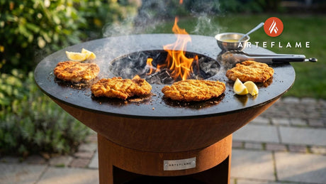 Crispy Golden Schnitzel on the Arteflame Grill