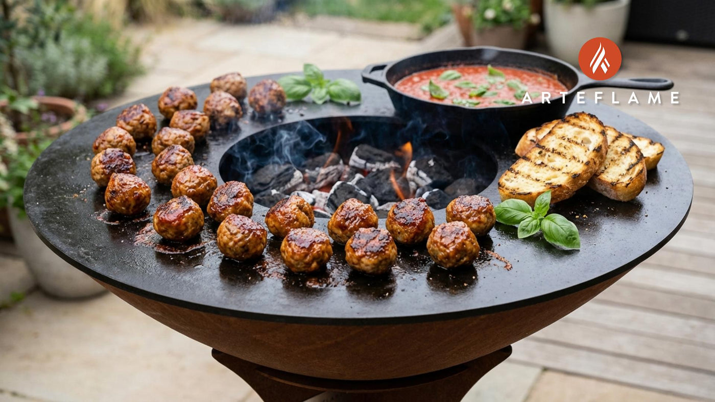 Smoky New York Style Grilled Italian Meatballs | Arteflame Recipe