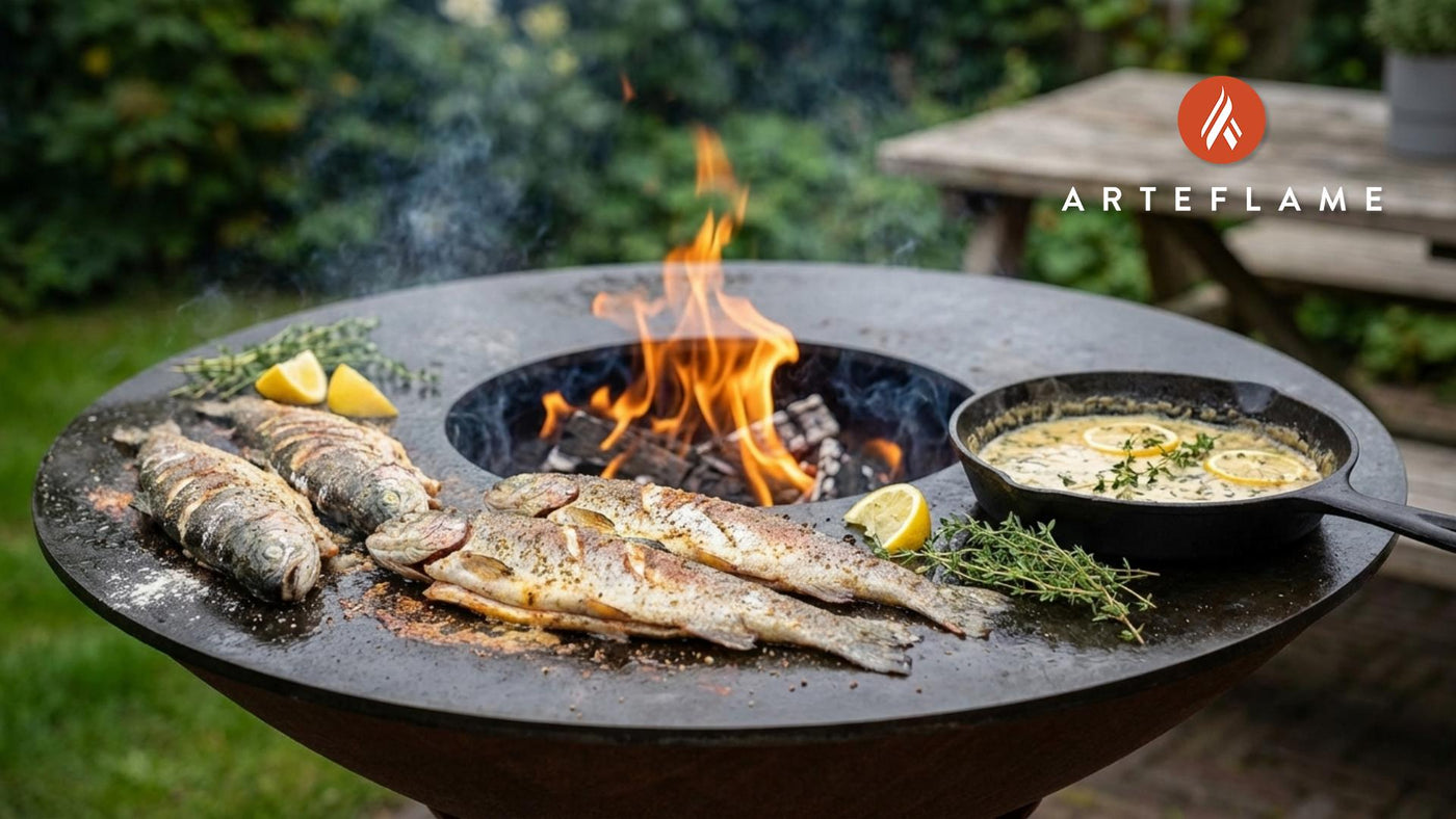 Authentic Belgian Wood-Grilled Trout with Creamy Thyme Sauce
