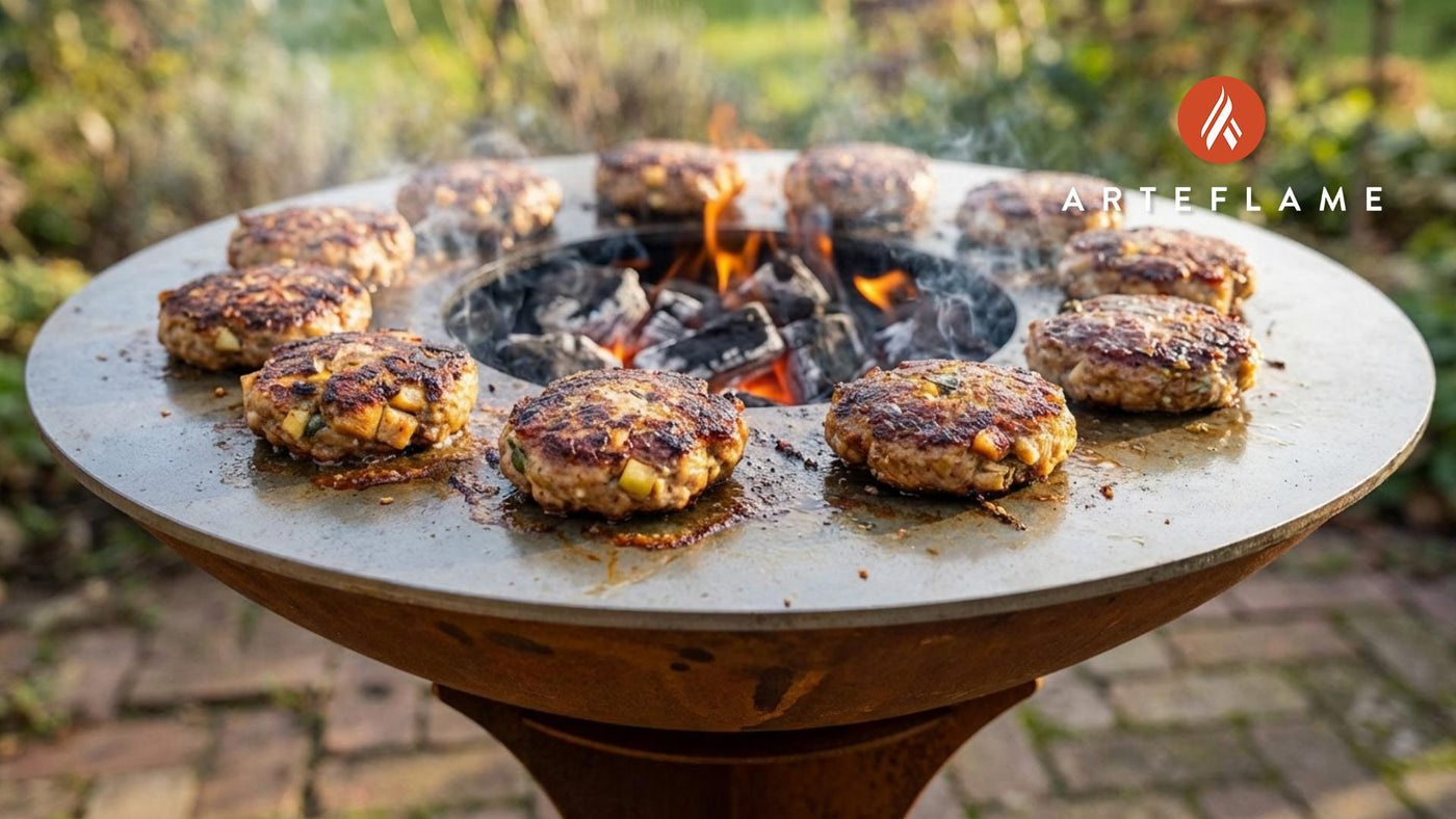 Authentic Pennsylvania Dutch Apple Sausage Patties on the Arteflame Grill