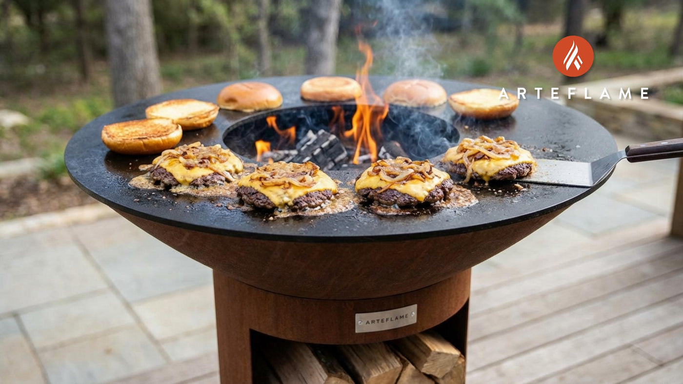Smoked Cheddar Oklahoma Bison Burgers: An Arteflame Grill Recipe