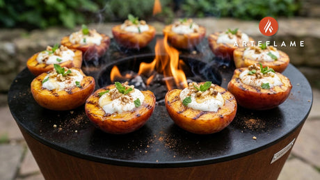 Smoked Sweetness: Grilled Albanian-Style Yogurt Peaches on the Arteflame