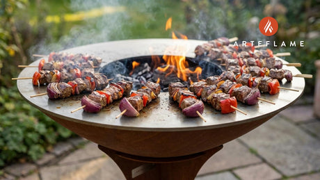 Smoky & Tender Greek Grilled Lamb Kebabs on the Arteflame