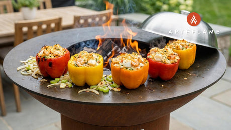 Rhode Island Style Seafood Stuffed Peppers on the Arteflame Grill