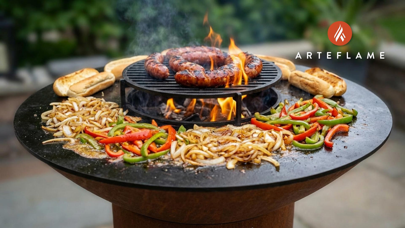 Smoky Grilled Polish Kielbasa with Beer-Caramelized Onions