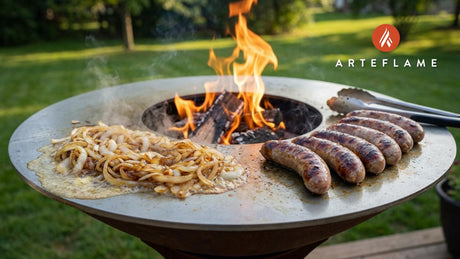 Grilled Minnesota Sweet Onion Bratwurst Recipe on the Arteflame