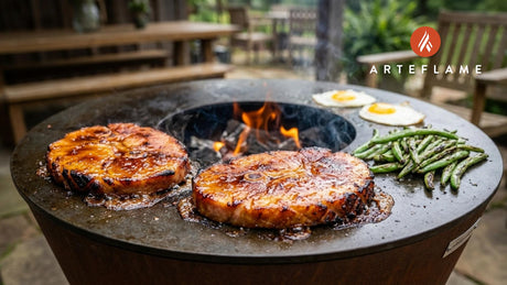 Grilled Missouri Ozark Honey Glazed Ham Steak